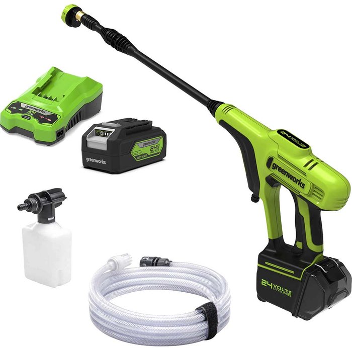 Tooled Up | Greenworks Greenworks 24V 24 Bar Cordless Hand Held Pressure Washer (4AH Battery & 2A Charger) Greenworks Greenworks 24V 24 Bar Cordless Hand Held Pressure Washer (4AH Battery & 2A Charger)