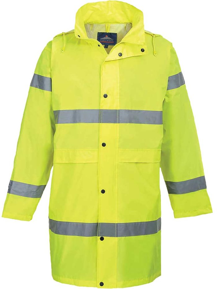 Tooled Up | Portwest Portwest Hi Vis Long Rain Coat Yellow L Portwest Portwest Hi Vis Long Rain Coat Yellow L