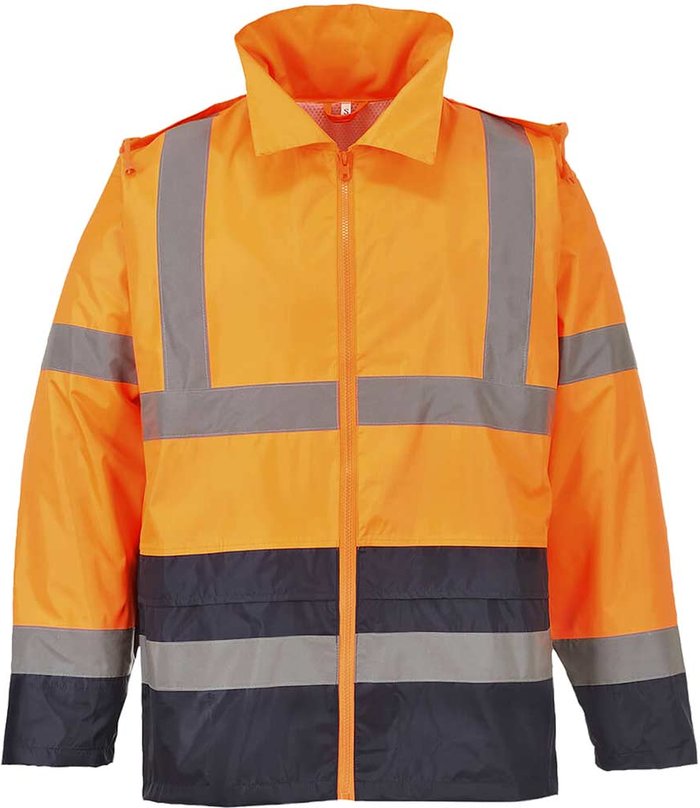 Tooled Up | Portwest Classic Hi Vis Contrast Rain Jacket Orange / Navy 2XL Portwest Classic Hi Vis Contrast Rain Jacket Orange / Navy 2XL