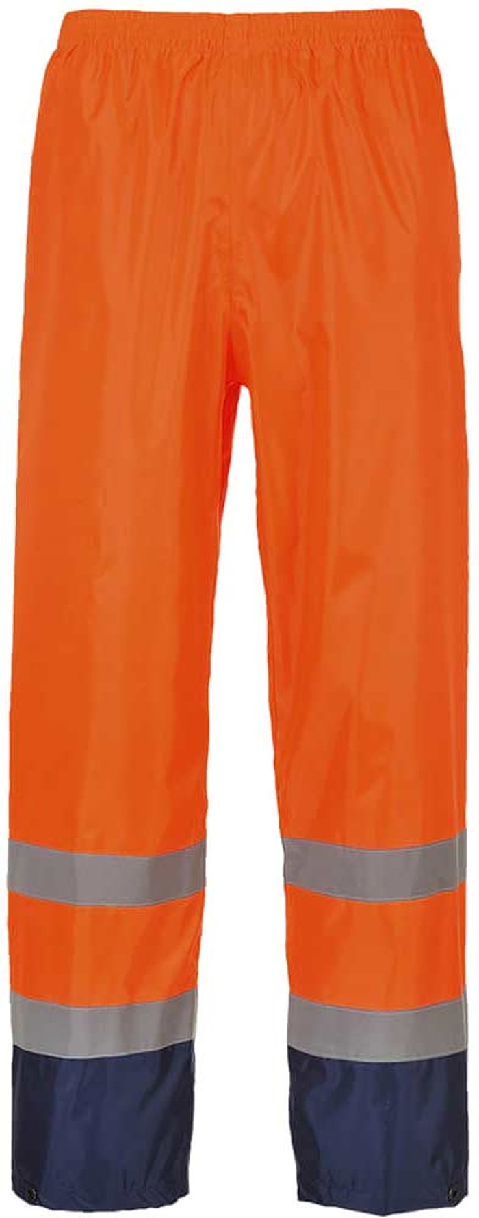 Tooled Up | Portwest Classic Hi Vis Contrast Rain Trousers Orange / Navy M Portwest Classic Hi Vis Contrast Rain Trousers Orange / Navy M