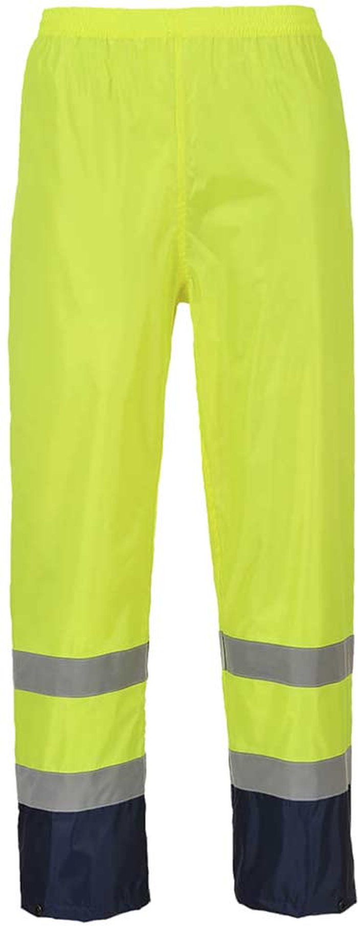 Tooled Up | Portwest Classic Hi Vis Contrast Rain Trousers Yellow / Navy S Portwest Classic Hi Vis Contrast Rain Trousers Yellow / Navy S