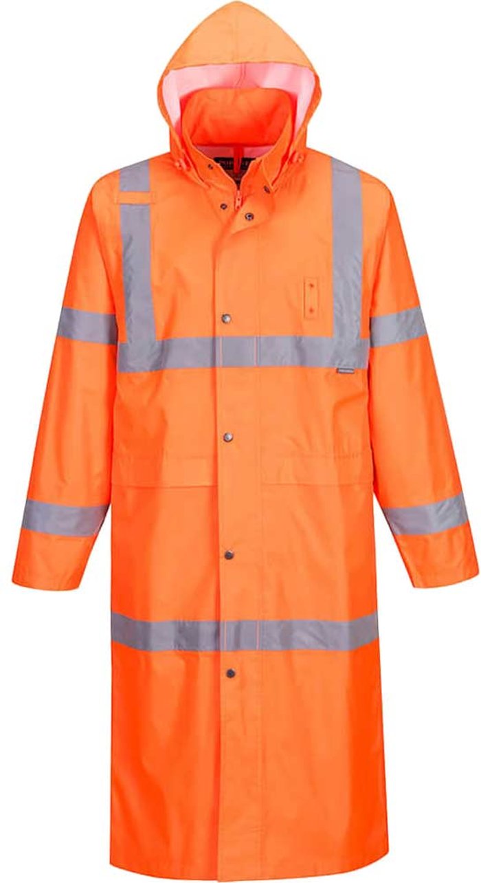Tooled Up | Portwest Portwest Long Length Hi Vis Coat Orange S Portwest Portwest Long Length Hi Vis Coat Orange S