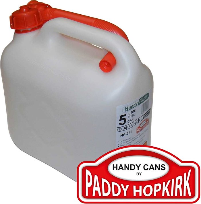 Tooled Up | Handy Paddy Hopkirk Plastic Fuel Can 5l Clear Handy Paddy Hopkirk Plastic Fuel Can 5l Clear
