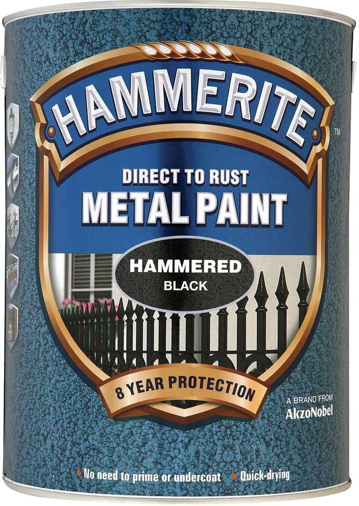 Tooled Up | Hammerite Hammerite Hammered Finish Metal Paint Black 2500ml Hammerite Hammerite Hammered Finish Metal Paint Black 2500ml