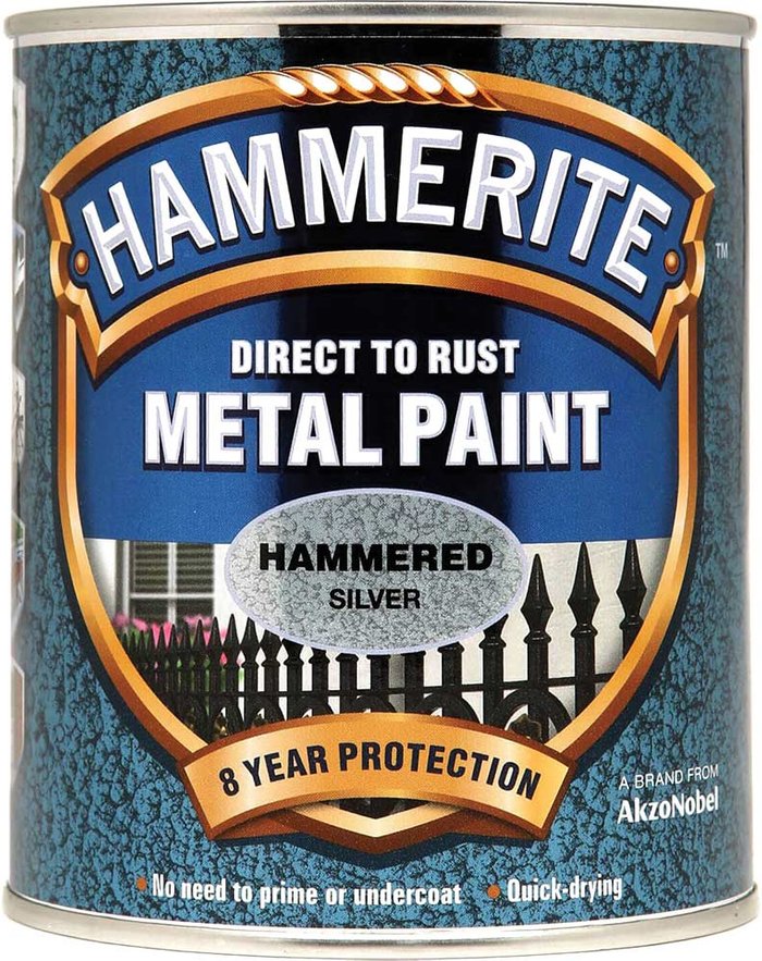 Tooled Up | Hammerite Hammerite Metal Paint Hammered Silver 750ml Hammerite Hammerite Metal Paint Hammered Silver 750ml