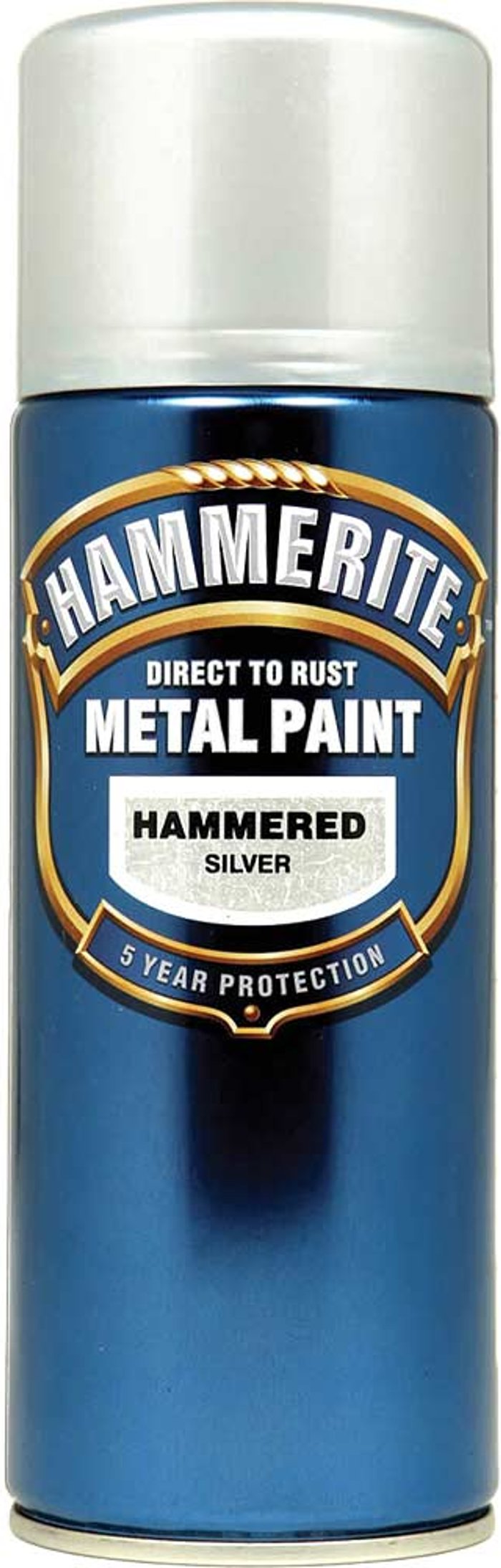 Tooled Up | Hammerite Hammerite Hammered Finish Metal Paint Aerosol Silver Grey 400ml Hammerite Hammerite Hammered Finish Metal Paint Aerosol Silver Grey 400ml