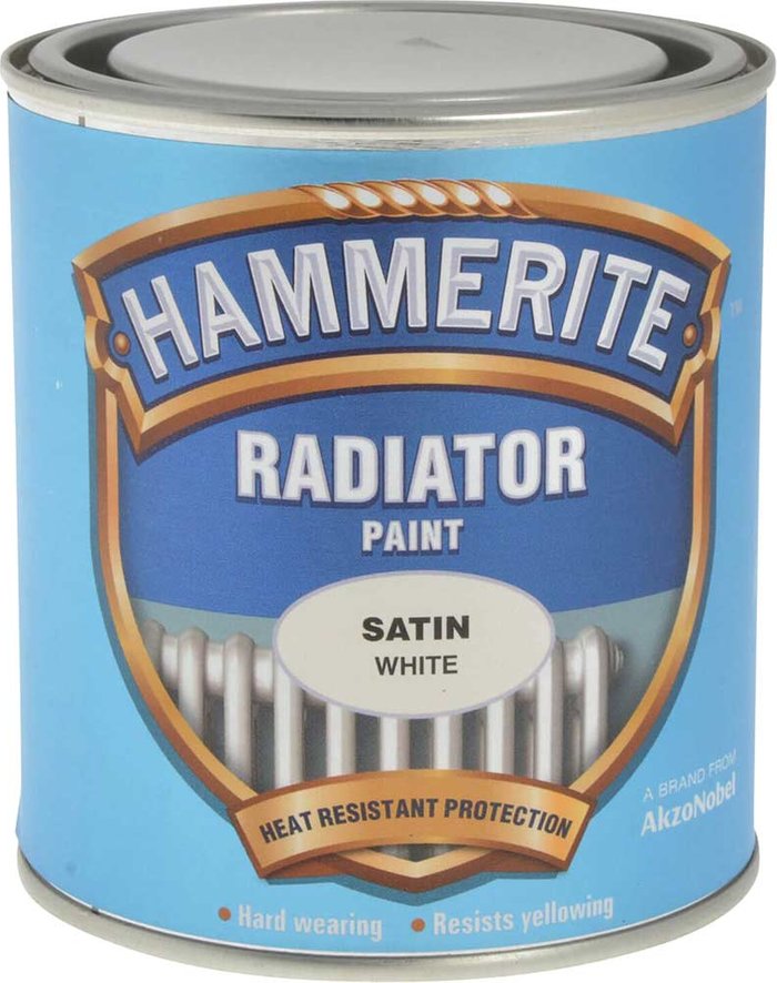 Tooled Up | Hammerite Hammerite Radiator Enamel Paint Satin White 500ml Hammerite Hammerite Radiator Enamel Paint Satin White 500ml
