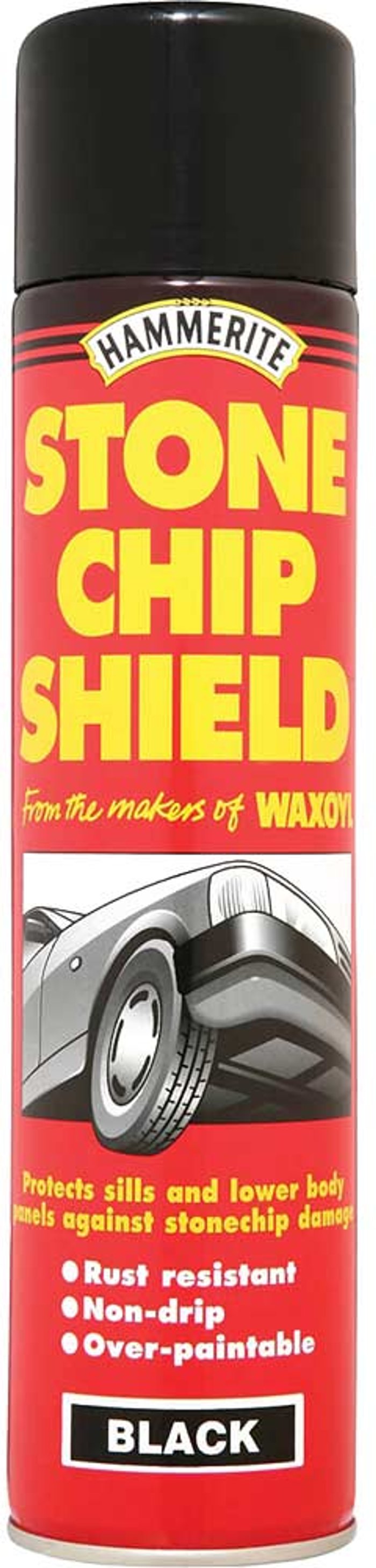 Tooled Up | Hammerite Hammerite Stonechip Shield Aerosol Black 600ml Hammerite Hammerite Stonechip Shield Aerosol Black 600ml