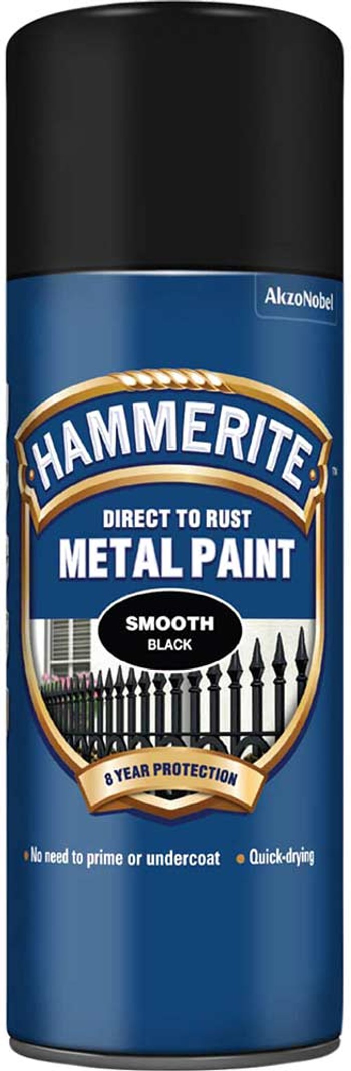 Tooled Up | Hammerite Hammerite Smooth Black 400ml Hammerite Hammerite Smooth Black 400ml