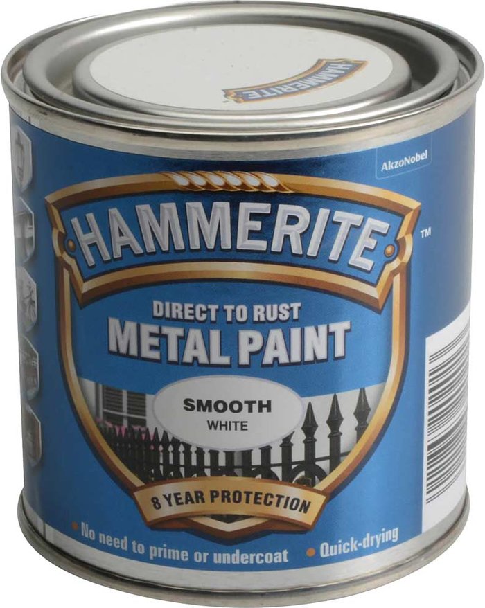 Tooled Up | Hammerite Hammerite Smooth White Paint - 250ml Hammerite Hammerite Smooth White Paint - 250ml