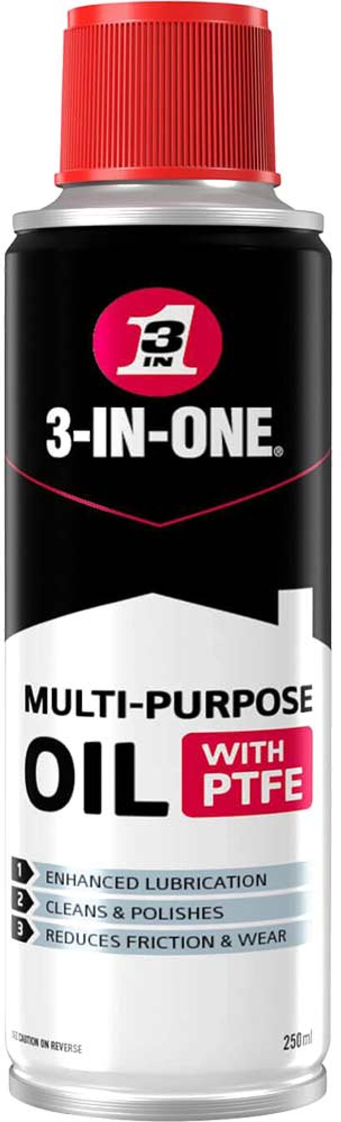 Tooled Up | 3 in 1 3 In 1 Multi Purpose PTFE Oil Spray Can 250ml 3 in 1 3 In 1 Multi Purpose PTFE Oil Spray Can 250ml