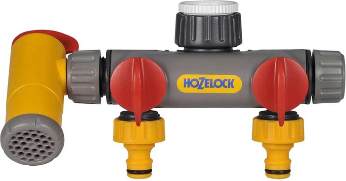Tooled Up | Hozelock Hozelock Flow Max 2 Way Threaded Tap Hose Pipe Connector 21mm, 26mm & 33mm Hozelock Hozelock Flow Max 2 Way Threaded Tap Hose Pipe Connector 21mm, 26mm & 33mm