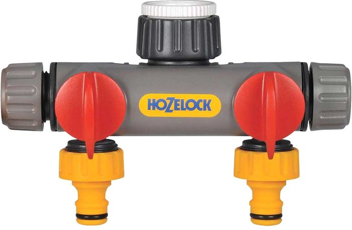 Tooled Up | Hozelock Hozelock 2 Way Threaded Tap Hose Pipe Connector 21mm, 26mm & 33mm Hozelock Hozelock 2 Way Threaded Tap Hose Pipe Connector 21mm, 26mm & 33mm