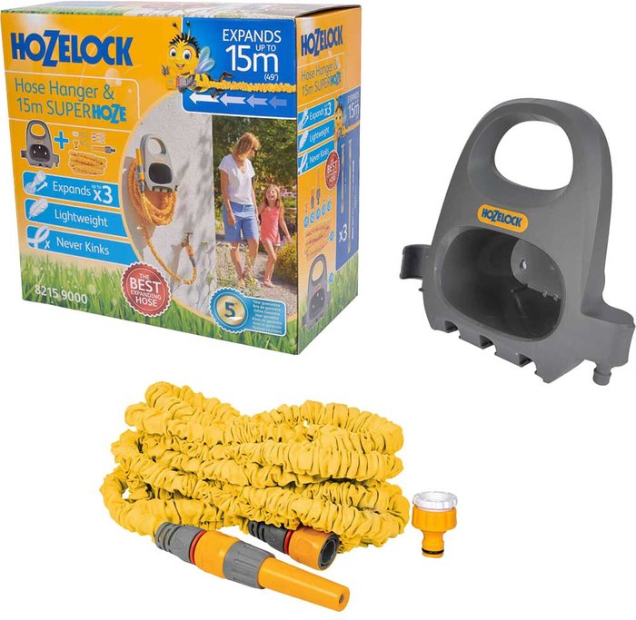 Tooled Up | Hozelock Hozelock Superhoze and Hose Hanger Set 15m Hozelock Hozelock Superhoze and Hose Hanger Set 15m