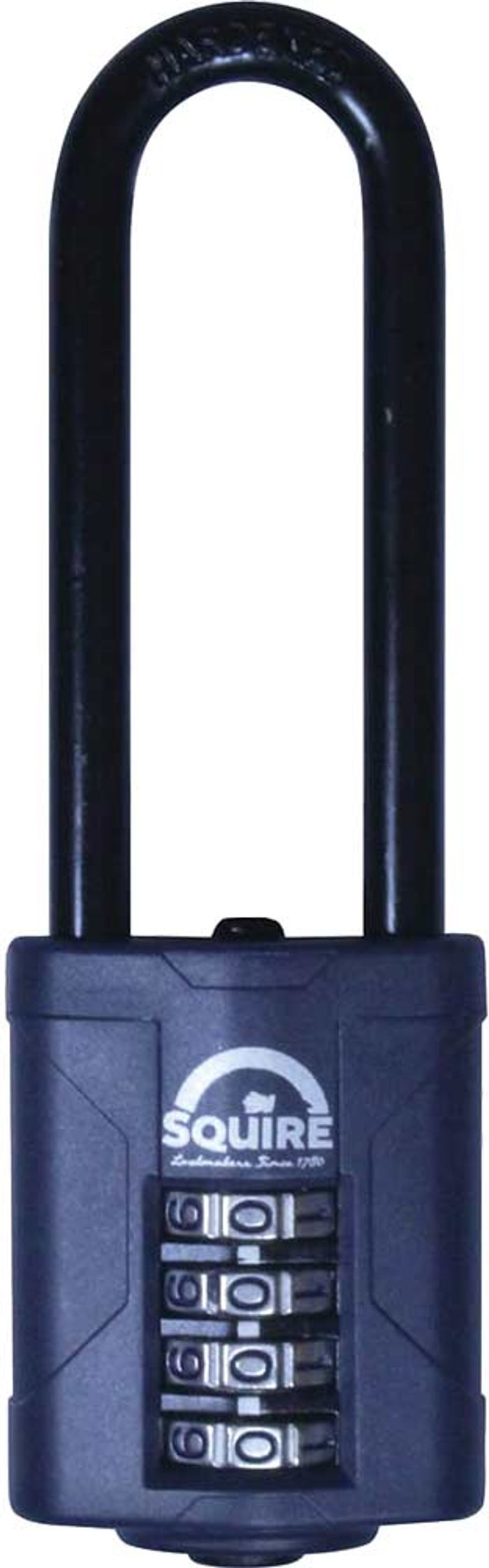 Tooled Up | Squire Squire Combination Padlock Extra Long Steel Shackle 40mm Squire Squire Combination Padlock Extra Long Steel Shackle 40mm