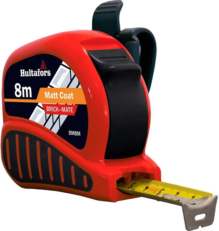 Tooled Up | Hultafors Hultafors Brick Mate Tape Measure Metric Metric 8m 25mm Hultafors Hultafors Brick Mate Tape Measure Metric Metric 8m 25mm