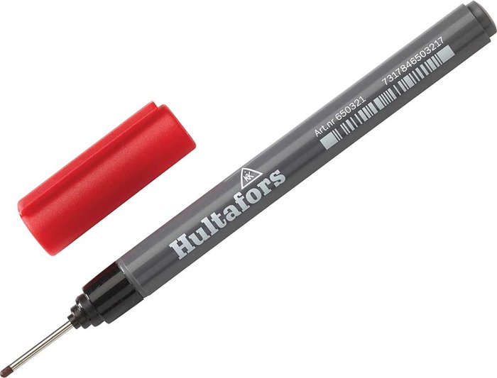 Tooled Up | Hultafors Hultafors Deep Hole Permanent Marker Pen RED Pack of 1 Hultafors Hultafors Deep Hole Permanent Marker Pen RED Pack of 1