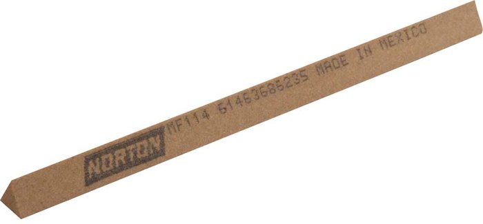 Tooled Up | India Norton India Triangular Stone File 6mm 100mm Medium India Norton India Triangular Stone File 6mm 100mm Medium
