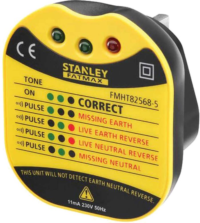Tooled Up | Stanley Stanley Intelli Tools Fatmax Wall Plug Tester Stanley Stanley Intelli Tools Fatmax Wall Plug Tester