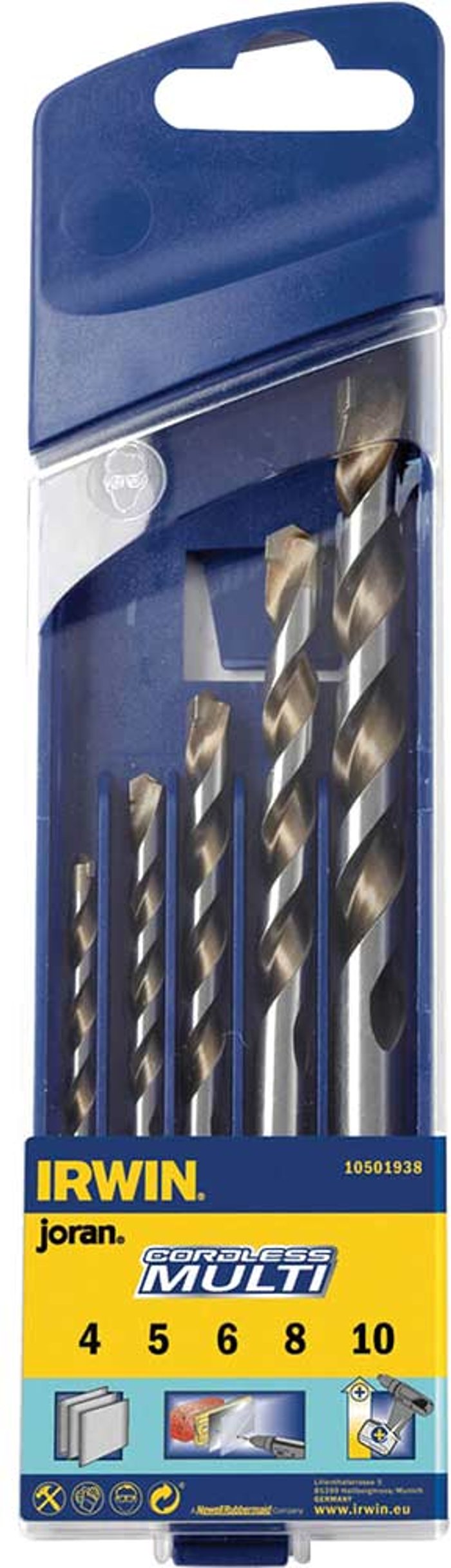 Tooled Up | Irwin Irwin 5 Piece Multi Purpose Drill Bit Set Irwin Irwin 5 Piece Multi Purpose Drill Bit Set