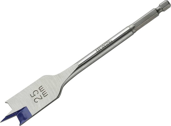 Tooled Up | Irwin Irwin 4X Blue Groove Flat Wood Drill Bit 26mm Irwin Irwin 4X Blue Groove Flat Wood Drill Bit 26mm