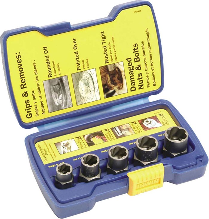 Tooled Up | Irwin Irwin Bolt Grip Fastener Remover Base Set - 5 Piece Irwin Irwin Bolt Grip Fastener Remover Base Set - 5 Piece