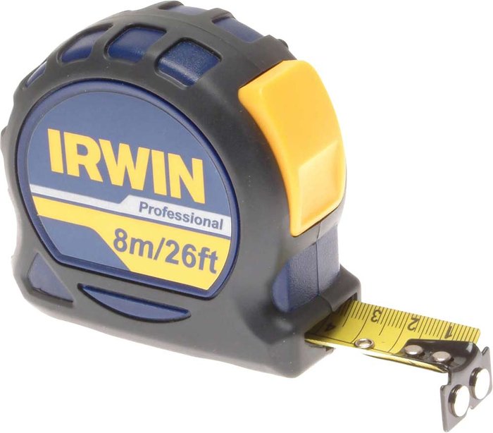 Tooled Up | Irwin Irwin Professional Pocket Tape Measure Imperial & Metric 26ft / 8m 25mm Irwin Irwin Professional Pocket Tape Measure Imperial & Metric 26ft / 8m 25mm