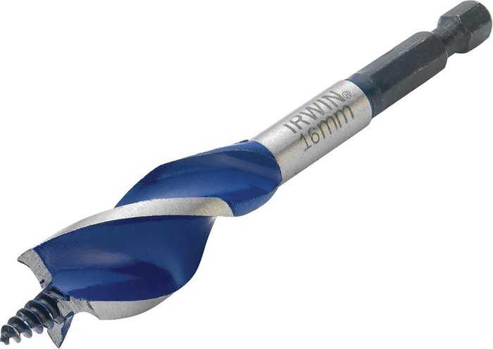 Tooled Up | Irwin Irwin 6X Blue Groove Stubby Wood Drill Bit 16mm 100mm Irwin Irwin 6X Blue Groove Stubby Wood Drill Bit 16mm 100mm