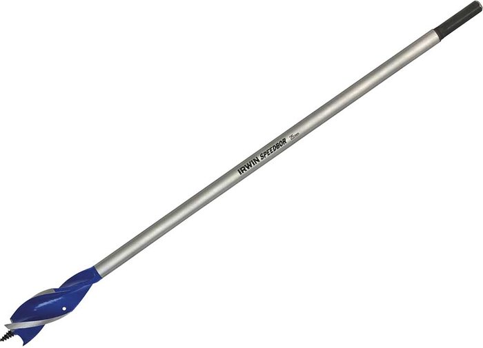 Tooled Up | Irwin Irwin 6X Blue Groove Extra Long Wood Drill Bit 25mm 400mm Irwin Irwin 6X Blue Groove Extra Long Wood Drill Bit 25mm 400mm