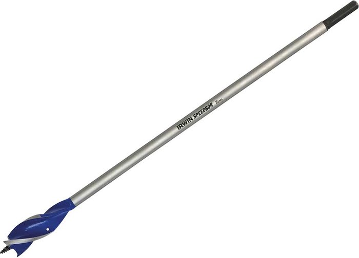 Tooled Up | Irwin Irwin 6X Blue Groove Extra Long Wood Drill Bit 28mm 400mm Irwin Irwin 6X Blue Groove Extra Long Wood Drill Bit 28mm 400mm