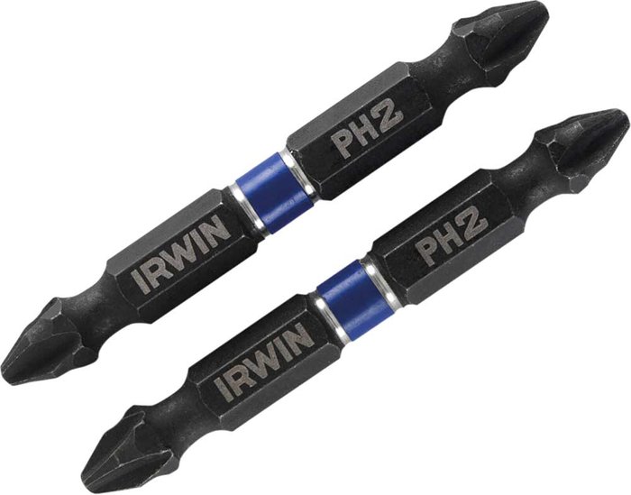 Tooled Up | Irwin Irwin Double Ended Impact Phillips Screwdriver Bit PH2 60mm Pack of 2 Irwin Irwin Double Ended Impact Phillips Screwdriver Bit PH2 60mm Pack of 2