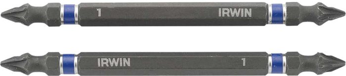 Tooled Up | Irwin Irwin Double Ended Impact Pozi Screwdriver Bit PZ1 100mm Pack of 2 Irwin Irwin Double Ended Impact Pozi Screwdriver Bit PZ1 100mm Pack of 2