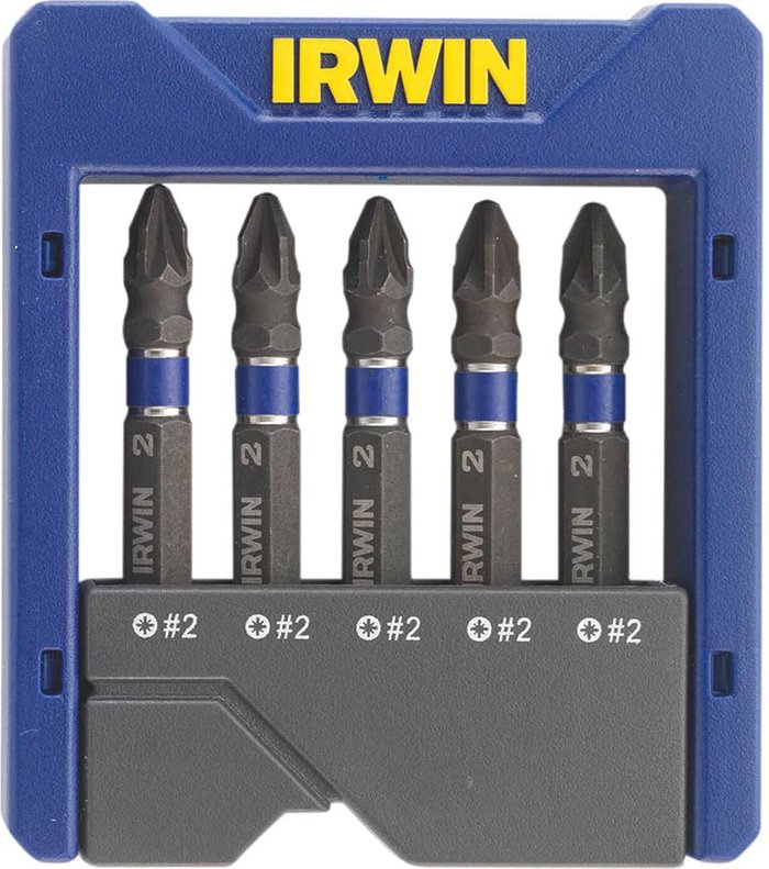 Tooled Up | Irwin Irwin Pocket Impact Pozi Screwdriver Bit Set PZ2 50mm Pack of 5 Irwin Irwin Pocket Impact Pozi Screwdriver Bit Set PZ2 50mm Pack of 5