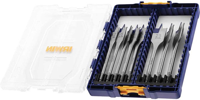 Tooled Up | Irwin Irwin Blue Groove 4X Flat Bit Set 8 Piece Irwin Irwin Blue Groove 4X Flat Bit Set 8 Piece