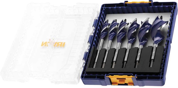 Tooled Up | Irwin Blue Groove Power Drill Auger Bit 6 Piece Set 16 - 32mm Tough Case TStak - Irwin Irwin Blue Groove Power Drill Auger Bit 6 Piece Set 16 - 32mm Tough Case TStak - Irwin
