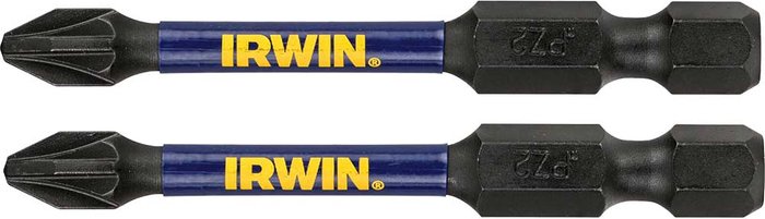Tooled Up | Irwin Irwin Impact Pro Performance Pozi Screwdriver Bits PZ2 57mm Pack of 5 Irwin Irwin Impact Pro Performance Pozi Screwdriver Bits PZ2 57mm Pack of 5
