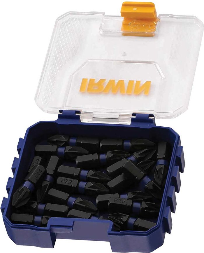 Tooled Up | Irwin Irwin Impact Pro Performance Pozi Screwdriver Bits PZ2 25mm Pack of 20 Irwin Irwin Impact Pro Performance Pozi Screwdriver Bits PZ2 25mm Pack of 20