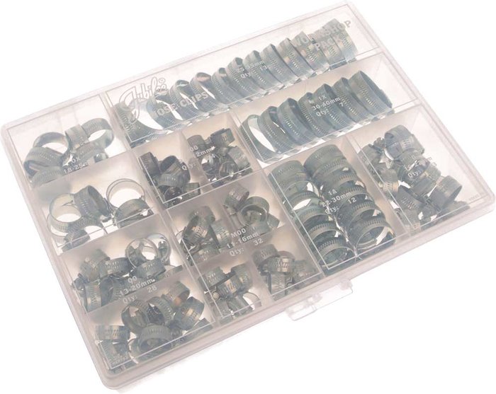 Tooled Up | Jubilee Jubilee 143 Piece Zinc Plated Hose Clip Assortment Set Jubilee Jubilee 143 Piece Zinc Plated Hose Clip Assortment Set