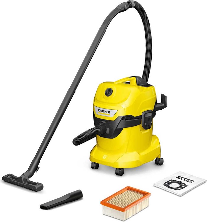 Tooled Up | Karcher Kärcher WD 4 Wet & Dry Cleaner - Yellow Karcher Kärcher WD 4 Wet & Dry Cleaner - Yellow