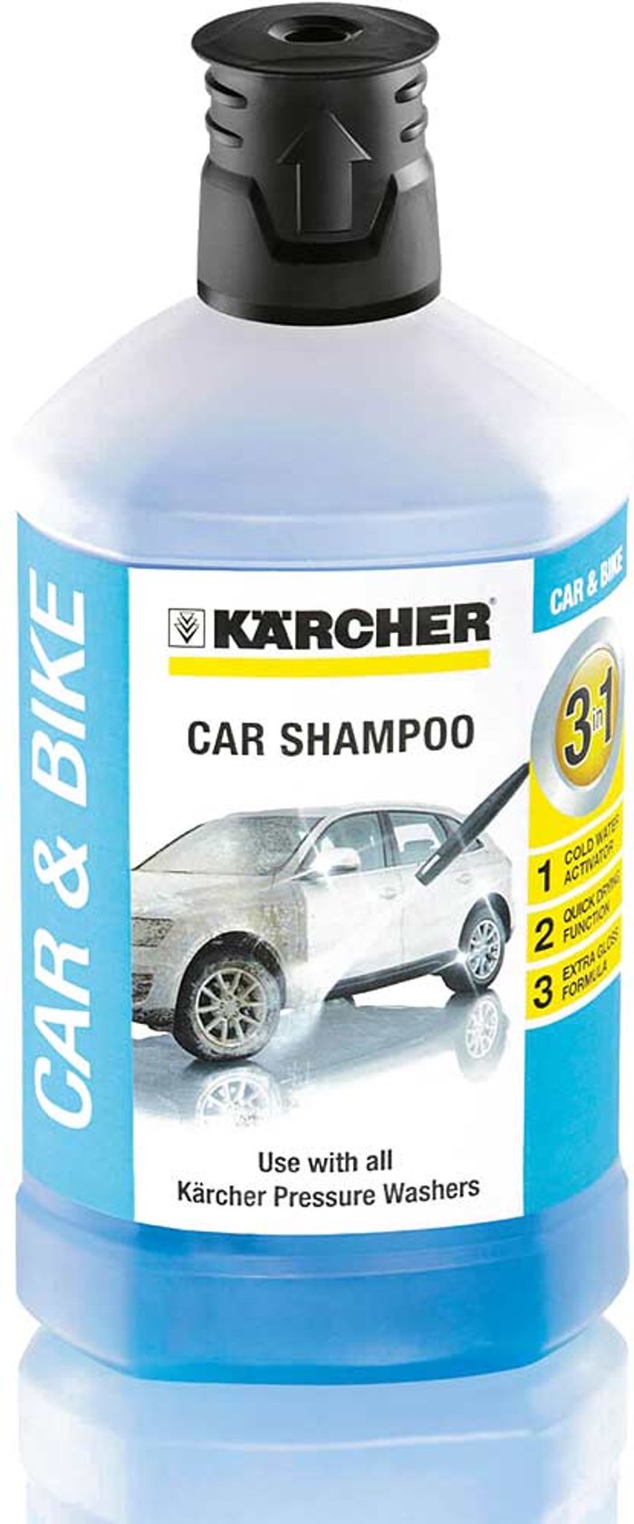 Tooled Up | Karcher Home and Garden Karcher Car Plug n Clean Shampoo Detergent 1l Karcher Home and Garden Karcher Car Plug n Clean Shampoo Detergent 1l
