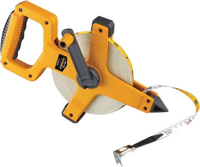 Tooled Up | Komelon Komelon Unigrip Fibreglass Tape Measure Imperial & Metric 165ft / 50m 13mm Komelon Komelon Unigrip Fibreglass Tape Measure Imperial & Metric 165ft / 50m 13mm