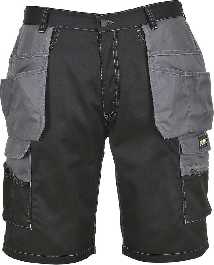 Tooled Up | Portwest Portwest KS18 Granite Holster Shorts Black / Grey S Portwest Portwest KS18 Granite Holster Shorts Black / Grey S