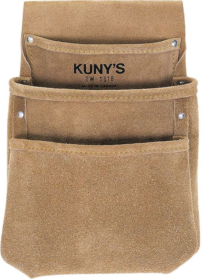 Tooled Up | Kunys Kunys 3 Pocket Split Grain Leather Drywall Pouch Kunys Kunys 3 Pocket Split Grain Leather Drywall Pouch