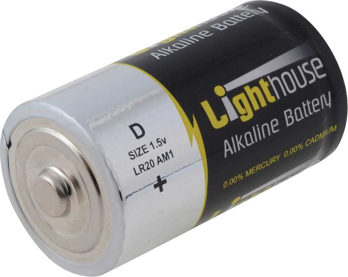 Tooled Up | Lighthouse Lighthouse LR20 Extra Long Life D Alkaline Batteries Pack of 2 Lighthouse Lighthouse LR20 Extra Long Life D Alkaline Batteries Pack of 2