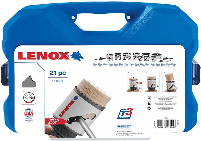Tooled Up | Lenox Lenox 21 Piece Electricians Hole Saw Set Lenox Lenox 21 Piece Electricians Hole Saw Set