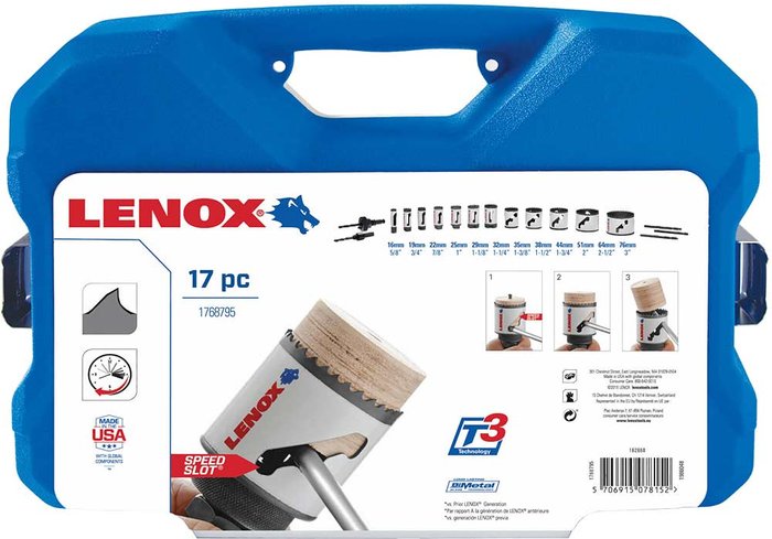 Tooled Up | Lenox Lenox 17 Piece Contractors Hole Saw Set Lenox Lenox 17 Piece Contractors Hole Saw Set
