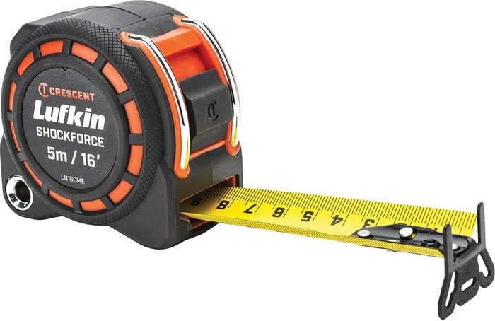 Tooled Up | Lufkin Crescent Lufkin Shockforce Dual Sided Tape Measure Imperial & Metric 16ft / 5m 30mm Lufkin Crescent Lufkin Shockforce Dual Sided Tape Measure Imperial & Metric 16ft / 5m 30mm