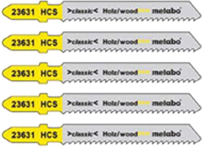 Tooled Up | Metabo Metabo T101B HCS Wood Cutting Jigsaw Blades Pack of 5 Metabo Metabo T101B HCS Wood Cutting Jigsaw Blades Pack of 5