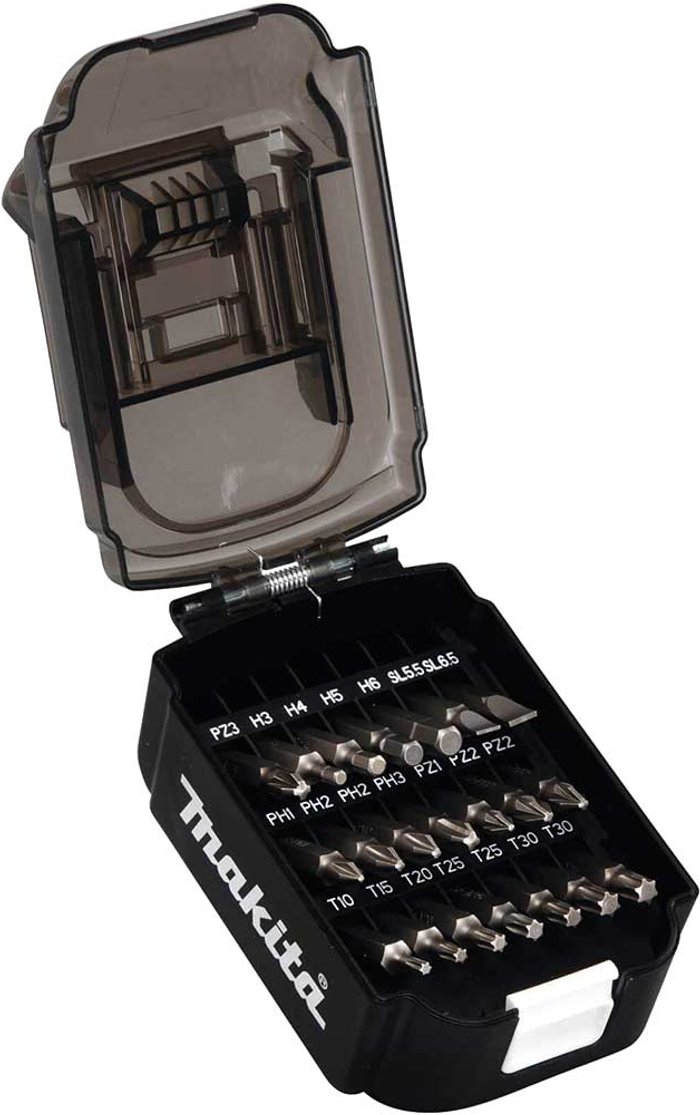 Tooled Up | Makita Makita 21-Piece Screwdriver Bit Set in Makita Battery Carry Case Makita Makita 21-Piece Screwdriver Bit Set in Makita Battery Carry Case