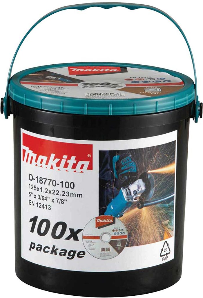 Tooled Up | Makita Makita Thin Metal Cutting Disc Bulk Pack 125mm Pack of 100 Makita Makita Thin Metal Cutting Disc Bulk Pack 125mm Pack of 100
